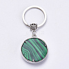 Synthetic Gemstone Keychain KEYC-G043-B07-2