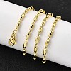 2MM Brass Column Link Chain Necklaces NJEW-M108-02G-5
