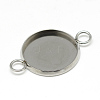304 Stainless Steel Cabochon Connector Settings X-STAS-T008-135-1
