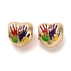 Alloy Enamel European Beads FIND-Q115-07G-1