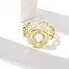 Brass Open Cuff Rings for Women RJEW-K289-01G-O-3