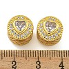 Rack Plating Brass Micro Pave Cubic Zirconia Beads KK-I718-46G-3