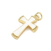 Brass Enamel Pendants KK-CBA3F25-11G-3