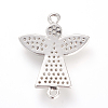 Long-Lasting Plated Brass Micro Pave Cubic Zirconia Links X-ZIRC-S053-17P-2