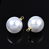 ABS Plastic Imitation Pearl Pendants SACR-T360-03-3