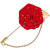 Flower Polyester Ribbon Brooches JEWB-WH20006-02A-1