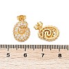 Brass Micro Pave Cubic Zirconia Stud Earrings EJEW-Z091-04G-G-3