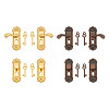 GOMAKERER 8 Sets 6 Styles Miniature Alloy Door Lock & Key AJEW-GO0001-73-1