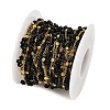 Glass & 304 Stainless Steel Cable Chain Beaded Chains SA-CBAD321-03E-2