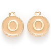 Golden Plated Alloy Enamel Charms X-ENAM-S118-06O-1