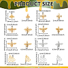 16Pcs 8 Styles Brass Pendants KK-BC0015-18-2