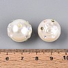 ABS Plastic Imitation Pearl Round Beads SACR-T017-76A-4