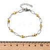 304 Stainless Steel Link Bracelets BJEW-A044-03C-GP-5