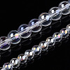 Electroplate Transparent Glass Beads Strands GLAA-T032-T6mm-AB13-4