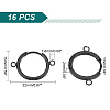 Unicraftale 16Pcs Stainless Steel Hoop Earring Findings STAS-UN0037-46B-3
