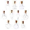 10Pcs 10 Styles Mini High Borosilicate Glass Bottle Bead Containers BOTT-TA0001-01-3