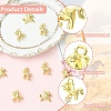 9Pcs 3 Styles Brass Micro Pave Clear Cubic Zirconia Charms KK-YW0004-65-5