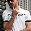 3Pcs 3 Styles 304 Stainless Steel Cuban Link Chain Bracelets BJEW-TAC0062-9