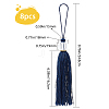 Gorgecraft 8Pcs Polyester Tassel Pendant Decorations AJEW-GF0004-66C-2