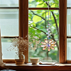 1Pc Glass Flower Hanging Ornaments HJEW-LP0002-65F-3