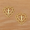 Hollow Heart Cross Alloy  Pendants PW-WGAFC42-02-1