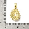 Rack Plating Brass Micro Pave Cubic Zirconia Pendant KK-H485-39G-01-3