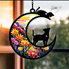 Moon with Cat Window Suncatchers PW-WG7D0D8-03-1