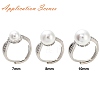 Adjustable Brass Finger Cup Peg Ring Settings ZIRC-I049-03-5