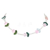 Shell Pearl & Glass Tulip Beaded Necklace with 304 Stainless Steel Clasps for Women NJEW-TA00092-2