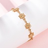 304 Stainless Steel Sun Link Bracelets BJEW-K293-06B-G-1