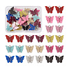 44 Pcs 11 Colors Vintage Alloy Acrylic Charm FIND-TA0001-30-8