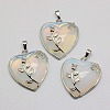 Heart Opalite Pendants X-GP356-5-1