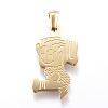Ion Plating(IP) 304 Stainless Steel Pendants STAS-K162-022G-1