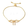 Brass Micro Pave Cubic Zirconia Silder Bracelets for Women LS-BJEW-C070-01A-G-2