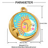 Printed 304 Stainless Steel Pendants STAS-OY003-41G-2