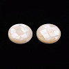 Natural White Shell Cabochons SSHEL-T014-34-2