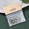 SHEGRACE Brass Cube Stud Earring Findings XGR0106P-121P-6