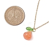 Natural Agate Fruit Pendant Necklaces NJEW-JN05010-3