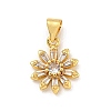 Rack Plating Brass Micro Pave Cubic Zirconia Pendants KK-G513-02G-1