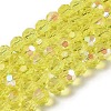Electroplate Transparent Glass Beads Strands EGLA-A035-T6mm-L03-1