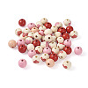 Beadthoven 120Pcs 6 Style Wood Bead and Painted Natural Wood Beads WOOD-BT0001-10-8