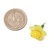 7Pcs Glass Seed Beaded Rose Flower Pendants PALLOY-MZ01231-3