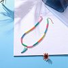 Handmade Polymer Clay Heishi Beads Pendant Necklaces X1-NJEW-JN02816-3
