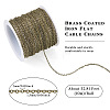 Brass Coated Iron Flat Cable Chains CH-TAC0007-01AB-4