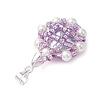 Glass Rhinestone with Acrylic Pearl Pendants PALLOY-MZ00251-03-4