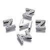 Alloy Letter Slide Charms RB-F034-01Z-P-RS-3