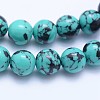 Synthetic Turquoise Beads Strands X-G-F531-8mm-J01-3