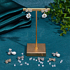4 Pairs 2 Colors Rack Plating Brass Micro Pave Clear Cubic Zirconia Earring Findings KK-BC0015-27-4