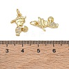 Brass Micro Pave Clear Cubic Zirconia Pendants CU-CBA9AFC-01G-24-3