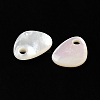 Natural White Shell Teardrop Charms SSHEL-M022-02-2